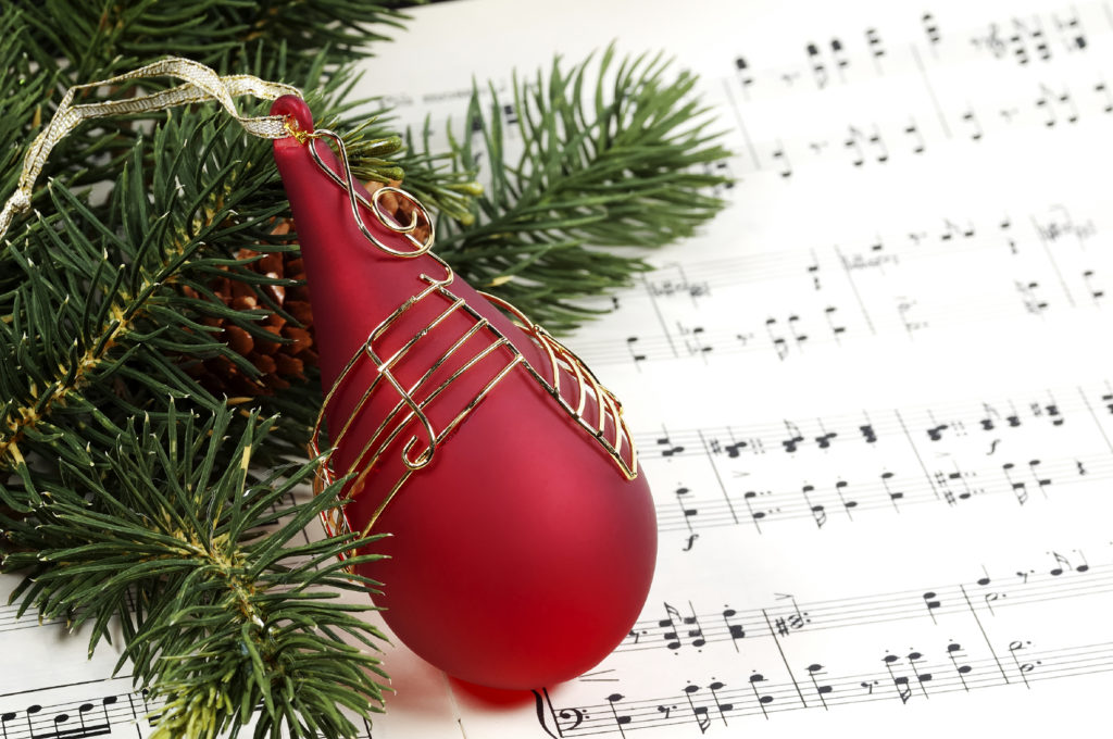 Christmas Ornament and Sheet Music